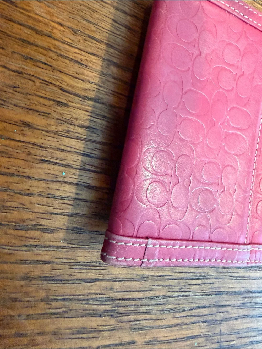 Coach Pink Leather Card Holder
